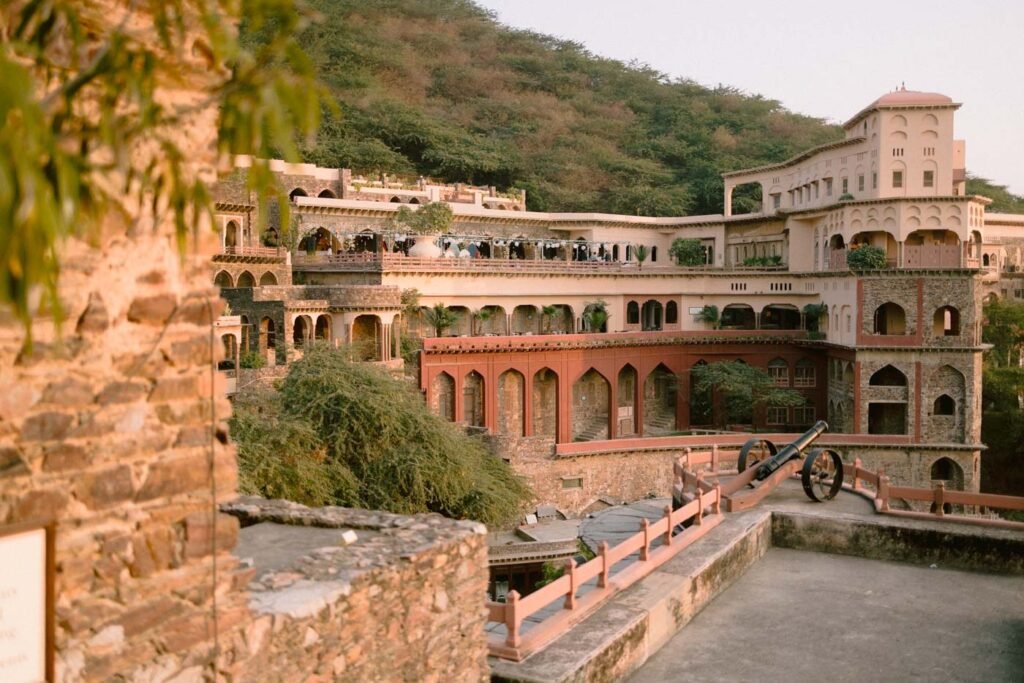 Guests at a Neemrana Fort Indian wedding